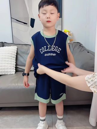 #儿童运动套装 太划算了,舒适又透气,上身又帅气,喜欢就赶紧点击下方链接下单吧!#高品质童装 #面料舒适透气 #夏季必备