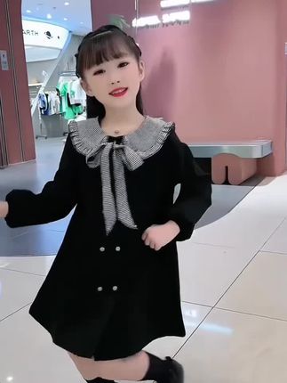 女童连衣裙春秋装2025新款中大童女孩洋气网红公主裙春季长袖裙子#女童公主连衣裙 #气质仙女裙穿搭 #小清新穿搭