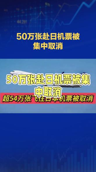 近500,000张赴日机票被集中取消