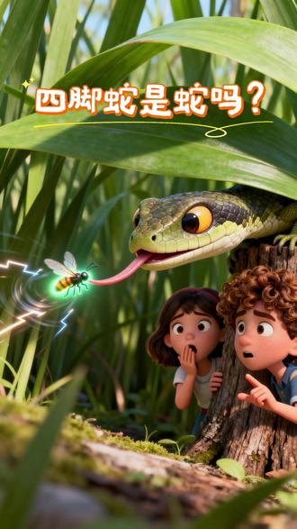 四脚蛇是蛇吗? #少儿百科 #知识科普 #涨知识 #百科知识 #动物百科