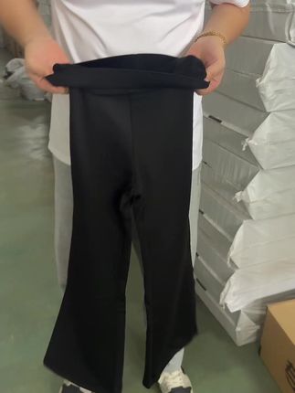 【海涛大叔】「三种裤长」加厚一体绒M阳喇叭小黑裤 GSJ077
