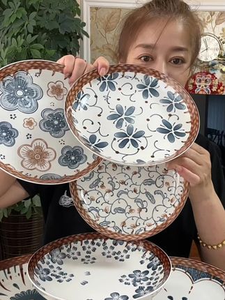 #盘子#藤编陶瓷盘子#超漂亮超划算#