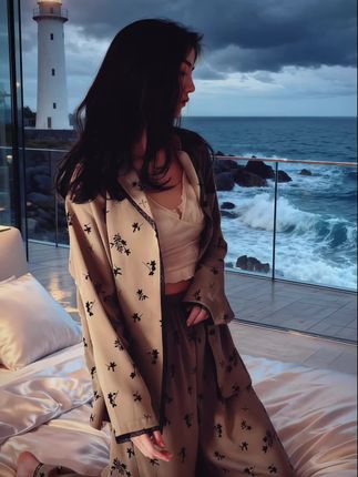 #睡衣家居服 #氛围感穿搭 #一套好的衣服可以让你不动声色的美 #美出高级感 #出片穿搭记录国庆高光时刻