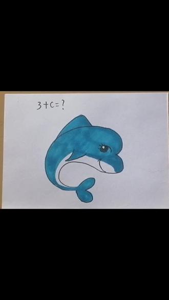 3+ c等于鲸鱼 #简笔画#简笔画教程