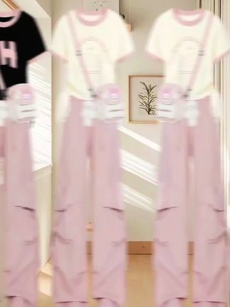 #中大童穿搭 #夏装套装 #工装风 #少女穿搭 #校园风
