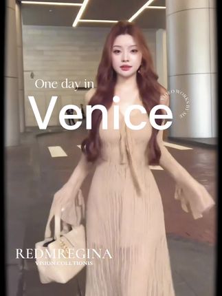 连衣裙女2025秋季新款法式高级感收腰显瘦V领蕾丝长袖系带中长裙