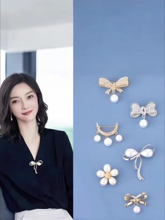 #上热门🔥 #合金仿珍珠胸针# 精致防走光胸针女领口缩小神器高档胸花固定衣服#使用一次你就喜欢上它 #携带方便 @DOU+小助手 @巨量千川