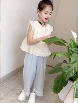 【现货】女童装夏季套装2025新款韩版上衣七分裤套装儿童两件套女孩#好物推荐🔥 #强烈推荐 #童装 #七分裤 #好穿又好搭