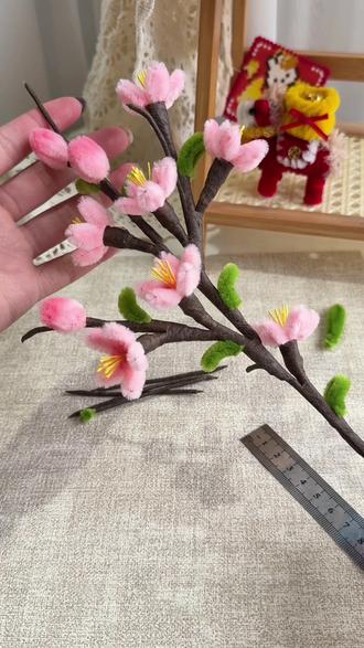 快动手做起来吧#扭扭棒桃花教程 #展示你的手工diy成果 #扭扭棒 #手工教程