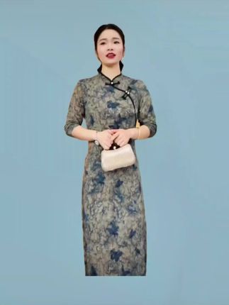 #优雅气质 #时尚妈妈装 #改良旗袍连衣裙 #美搭尽显女神范 #高端大气
