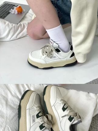 夏季新款 韩国设计复古小白鞋女潮鞋百搭低帮休闲德训鞋厚底板鞋#好穿不累脚 #软底软面穿上超舒服 #德训鞋女 #板鞋女 #厚底女鞋