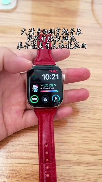 今天收到了手表给放的烟花诶#新年快乐#applewatch