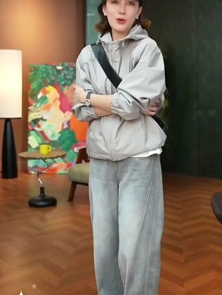 Syan【云海】2025早秋新款时尚宽松三防百搭冲锋衣外套#复古风穿搭 #外套穿搭 #简约穿搭