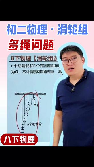 期末必考的滑轮组多绳问题!1个方法搞定这类题型 #初二物理 #八下物理 #必考考点 #知识点总结 #学霸秘籍