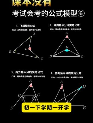 初中几何考来考去就只60个模型#初中 #数学 #思维 #几何#创作灵感