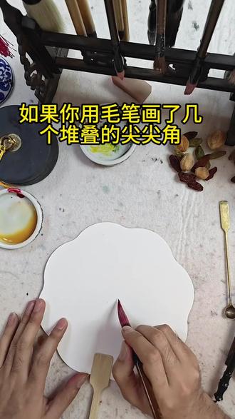 从一方白扇到满目风雅:看我如何用笔墨留住“映日荷花别样红”的夏天 | 手绘国画扇面全记录#国画荷花#传统文化#中式美学#自学国画