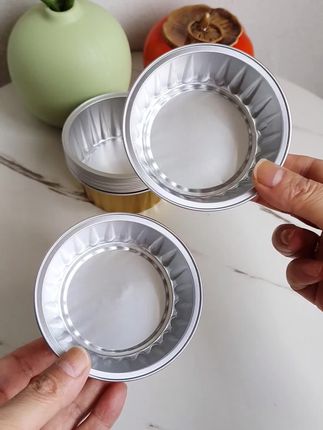空气炸锅锡纸碗杯烤箱蛋挞模具可重复使用布丁杯#锡纸碗 #布丁杯