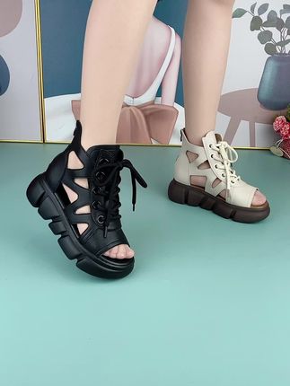 #超轻厚底罗马凉鞋 #复古休闲凉鞋 #包头厚底凉鞋