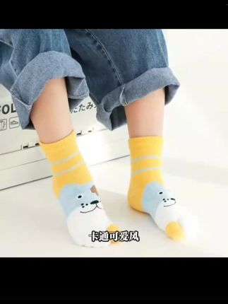 #上热门 〔3-12岁〕儿童二指袜中筒棉卡通可爱男女童无骨无缝棉学生分脚趾袜子男女孩#儿童袜子 #二趾袜 #棉袜子推荐 #有运费险放心下单