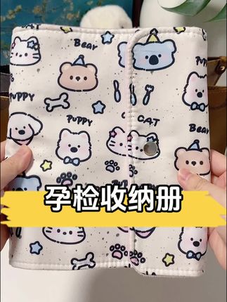 软布便携式产检收纳册#产检一路绿灯 #产检 #孕妈 #生娃 #产检收纳册