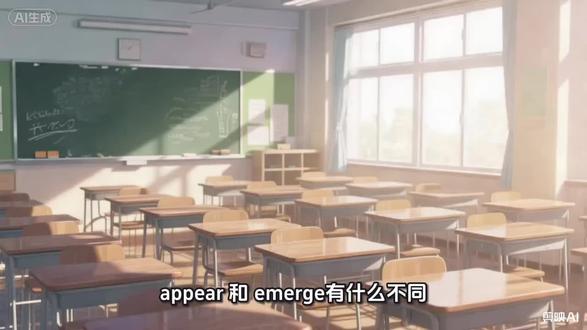 Appear和emerge有什么不同?#英语单词 #英语学习