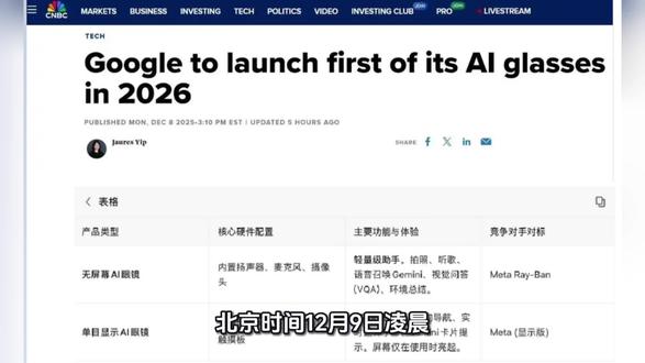 谷歌眼镜,AI眼镜产业链和供应链