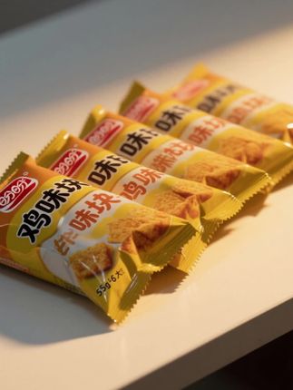 #好吃到停不下来 盼盼鸡味块55g*6大包非油炸酥脆小零食松脆轻巧即食下午茶薯片
