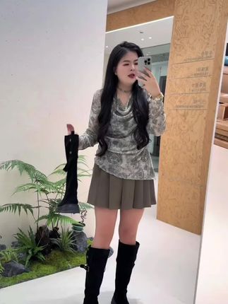 #【伊妈说大码女装】2025新款大码女时尚透气单里可调节厚底长筒靴@抖音小助手