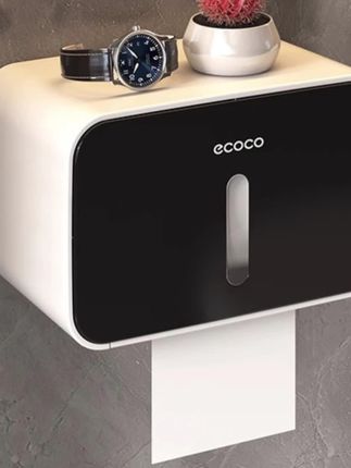 ecoco简约纸巾盒卫生间厕纸盒置物架厕所免打孔防水抽纸卷纸筒#简约纸巾盒 #纸巾盒 #厕纸盒 #卷纸筒#纸巾盒收纳