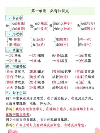 这本学霸速记把每一课每一单元的知识点都总结好了,新学期预习复习用它晨读非常合适#学霸速记 #教辅推荐 #必考考点#小学语文 #晨读