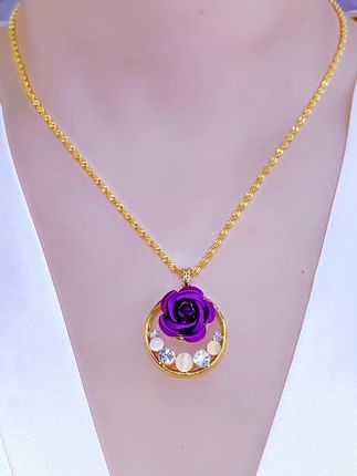 谁说东方风不浪漫?紫玫瑰遇上“花开富贵”,这条项链美到窒息!点我,开启你的高光时刻! #锁骨链 #珠宝首饰 #首饰分享 #美出高级感