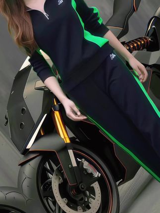 #无限回购的宝藏单品 2025休闲时尚套装女时髦半拉链卫衣春秋新款洋气减龄运动服两件套#减龄气质 #春秋新款 #减龄显瘦穿搭 #时尚气质穿搭