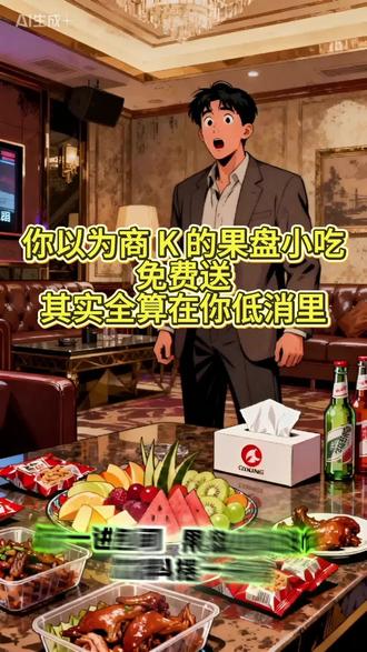 你以为商k的小吃水果免费送你的? 其实全算在消费里面。#商k #夜场避坑指南 #长沙商务ktv