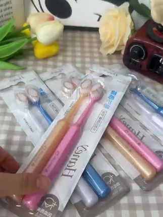 成人情侣家用牙刷 8 支装,第 2 代巨无霸软毛,宽头洁牙护龈效果佳#二代改进, #大头宽刷, #刷牙好用, #洁牙彻底