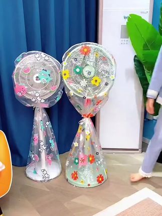 风扇罩落地透明防水防尘家用套头立体电家用风扇罩防水风扇防尘罩#风扇防尘罩 #落地扇收纳#透明防水防尘罩