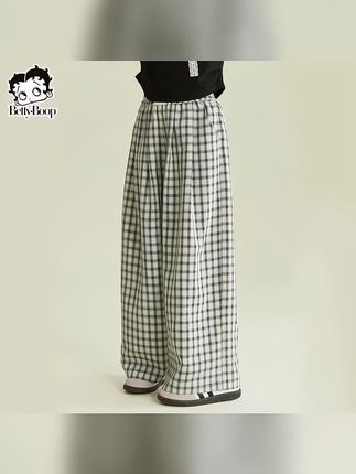 女童夏季宽松休闲速干防蚊格子裤,休闲舒适休闲百搭#格子控 #百搭裤子 #女童宽松裤子 #女童夏季裤子薄款 #女童裤子