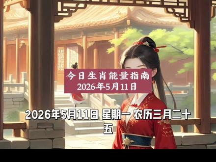 今日生肖能量指南早知道2026年5月11日 #十二生肖每日运势播报 #创作者中心 #创作灵感 #国学文化知识