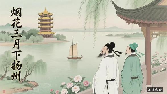 李白-黄鹤楼送孟浩然之广陵-故人西辞黄鹤楼