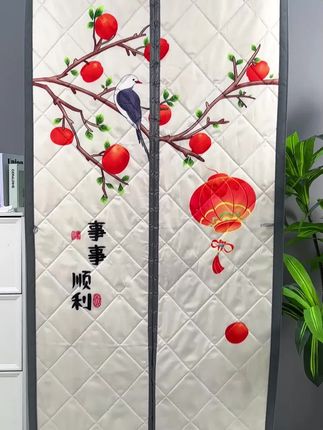 在家不喜欢关门的一定要装上这个冬天保暖棉门帘#棉门帘 #门帘 #门帘隔断帘 #磁吸门帘 #防寒保暖