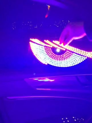 货车恶魔之眼动态车灯车贴LED显示屏卡车专用前挡玻璃恶魔眼车帖 #恶魔之眼 #LED屏恶魔之眼#汽车装饰 #好物推荐