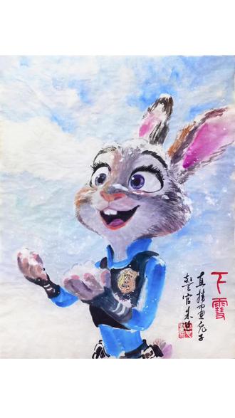 一分钟教你用国画画疯狂动物城兔子警官朱迪
#百堂好画 #疯狂动物城 #兔子警官 #兔子警官朱迪