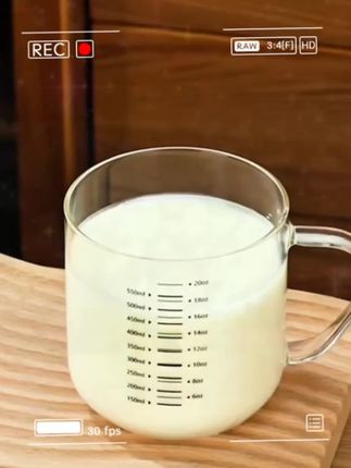 高硼硅刻度玻璃杯 早餐杯带盖茶水杯晶莹剔透喜欢的赶紧安排上这款