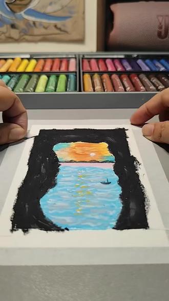 画不好怎么办?求带。#真实生活分享官 #画画 #油画棒 #跟着抖音学画画 #手工