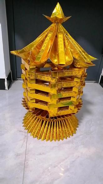 金条九层玲珑塔—塔顶九转的#财源滚滚 制作
