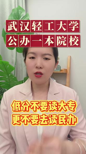 低分不要读大专,更不要去读民办!高考中低分段的考生,均可报名武汉轻工大学!公办一本院校!#武汉轻工大学 #公办本科捡漏 #湖北高考 #高考志愿 #低分上本科