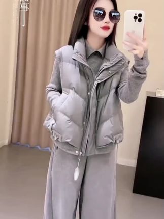 2025秋冬新款时尚显瘦气质网红高档套装女高级百搭宽松#大码三件套 #套装 ##这个视频有点抖 #今天你学会了吗