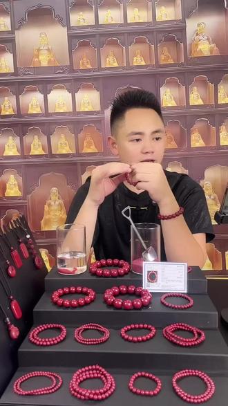 天然朱砂手链!6MM紫金砂手工单圈太绝了!