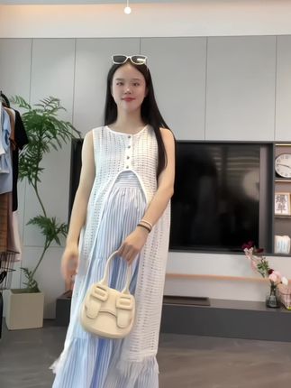 #孕期穿搭#夏天穿什么#遮肚子藏肉连衣裙#一个身体两个心跳#百搭裤子