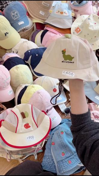 夏日宝宝出行必备!超萌恐龙帽防晒又百搭