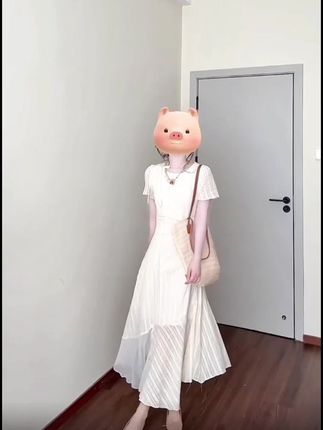 法式高级感温柔风杏色连衣裙女夏季新款超好看收腰气质仙女长裙#高级感穿搭 #无法拒绝的温柔感小裙子 #夏天该有的样子 #连衣裙分享 #法式连衣裙
